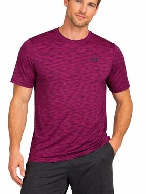 Under Armour T-Shirt Mens Size XL Fuschia Seamless Athletic Breathable Lightweig